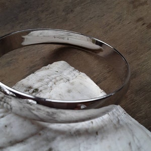 Vintage silver tone MONET S bangle bracelet image 3