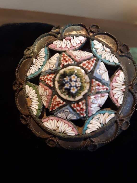 Nice Sized Antique Micro Mosaic Brooch. - Etsy display picture 1