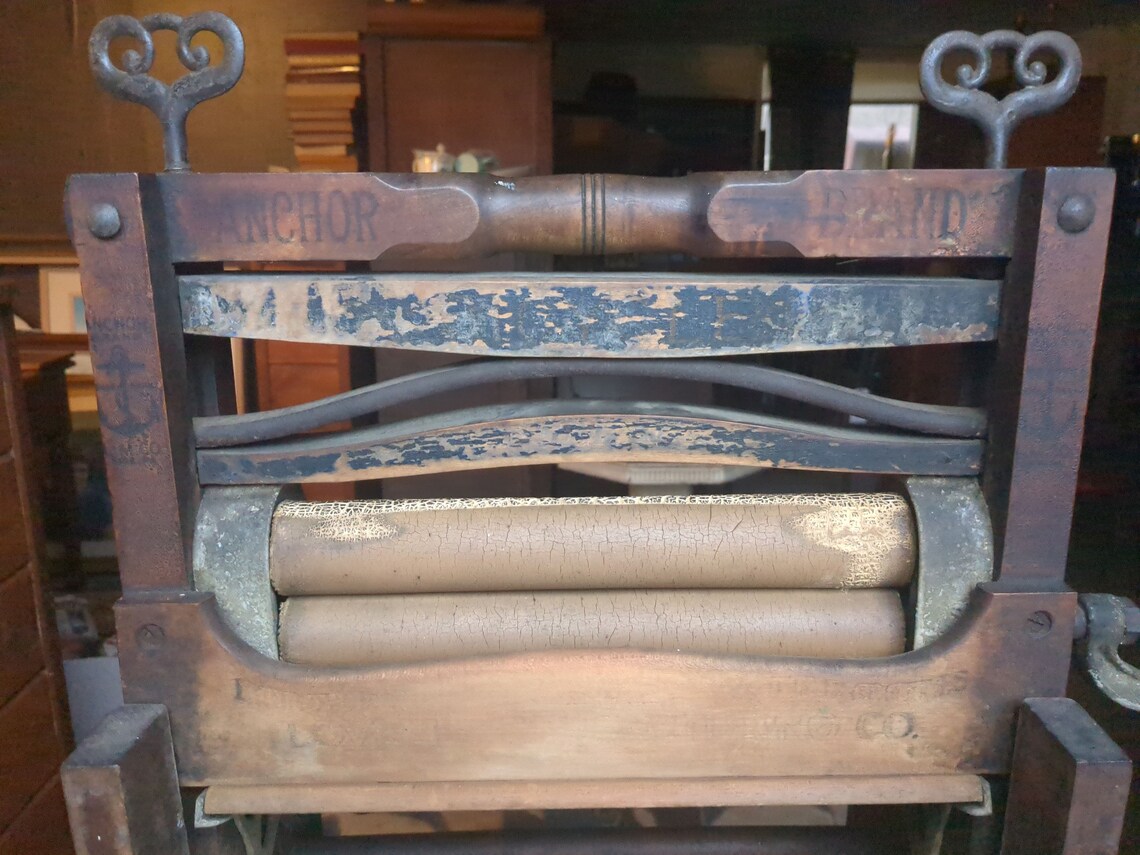 Wood Ringer Washer Antique Wooden Wringer Washer/ Double Bench/ Anchor Brand/original/no ...
