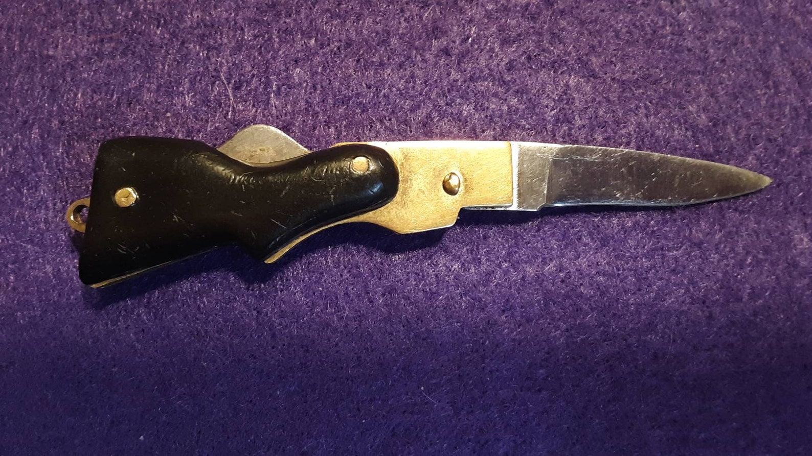 Vintage mini Pocket knife shaped like gun/rifle. Pocket knife. Etsy