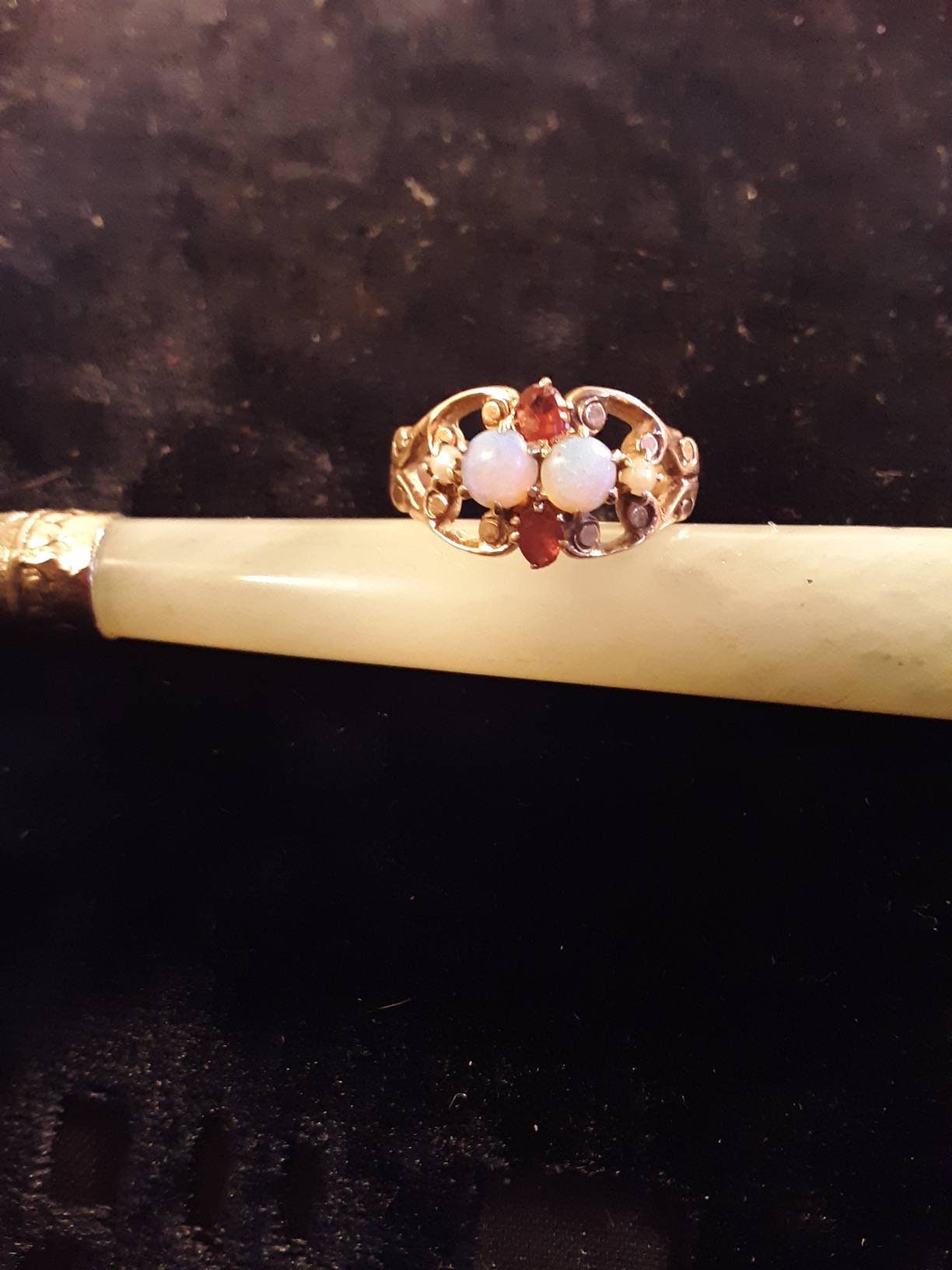 Antique Seed Pearl Ruby Ring - Etsy