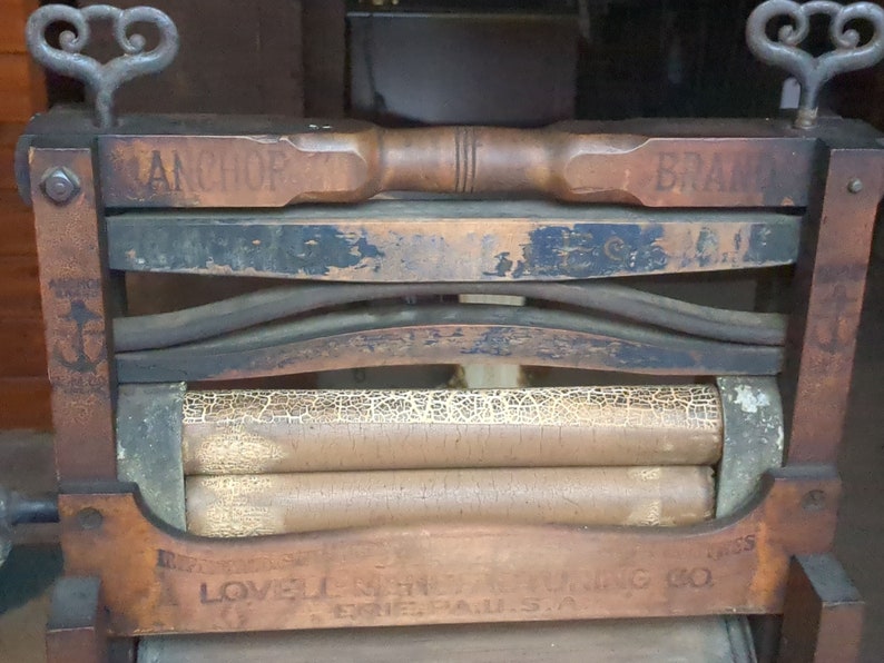 Antique Wooden Wringer Washer/ Double Bench/ Anchor Brand/original/no ...