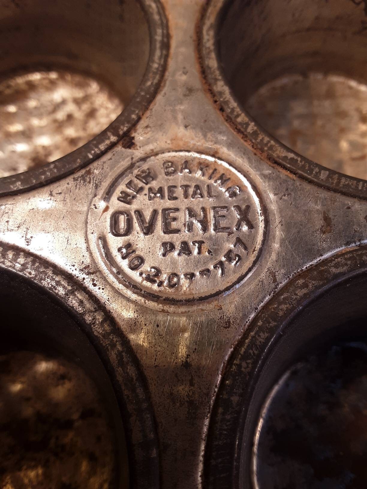 2 Old Vintage muffin/cupcake pans/Ovenex/Made in the Etsy