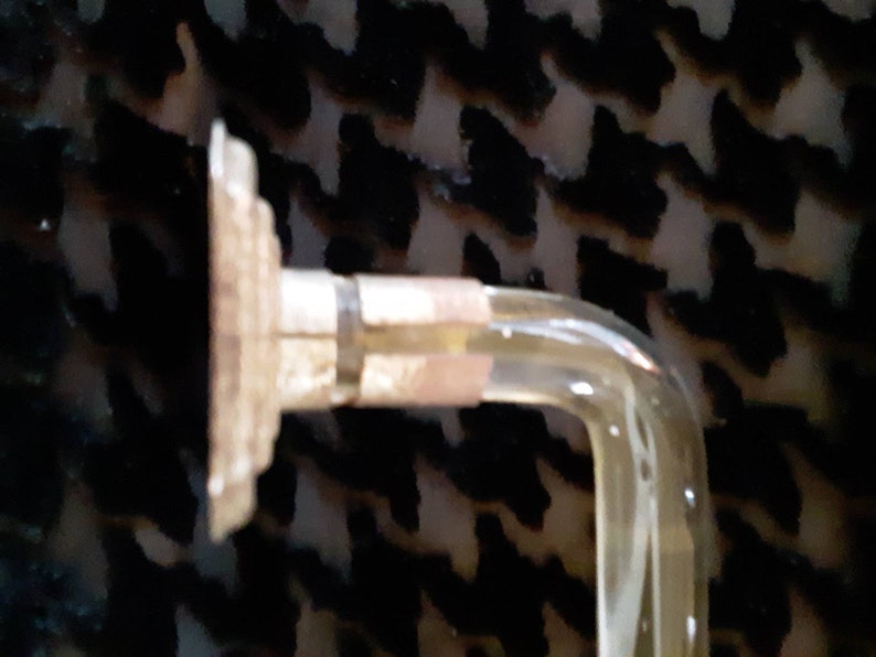 Antique Bent Clear Glass Towel Rod With Brackets. - Etsy