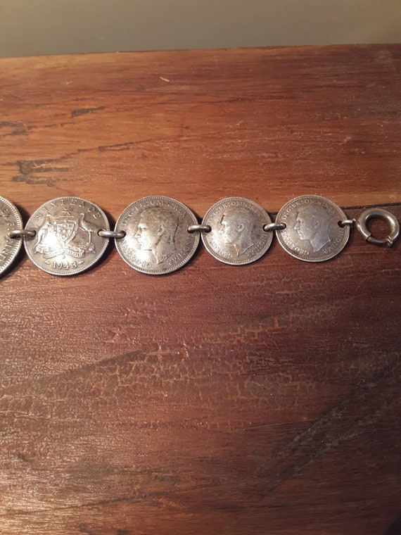 Old Vintage Australian Sterling silver Coin trenc… - image 5
