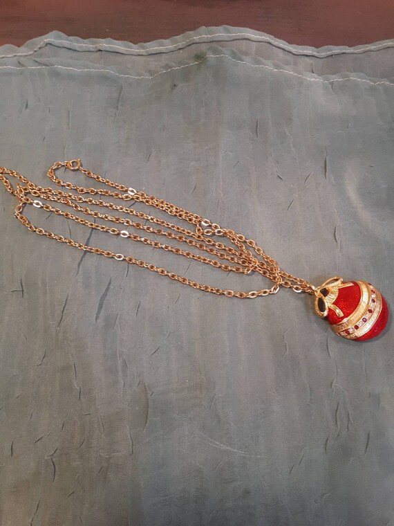 Vintage Christmas ornament necklace - image 8