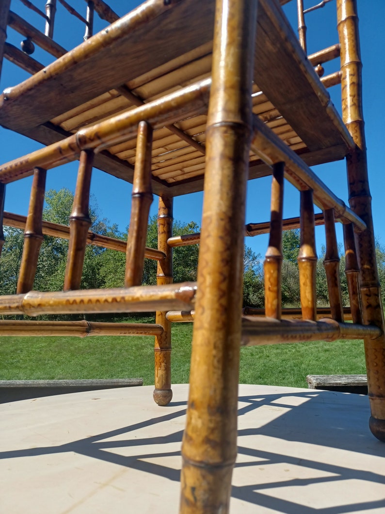 Antique Victorian Bamboo Corner Chair/great Etsy