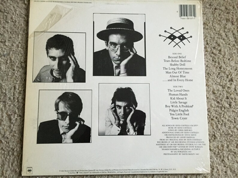 Elvis Costello and the Attractions Imperial Bedroom Album ...