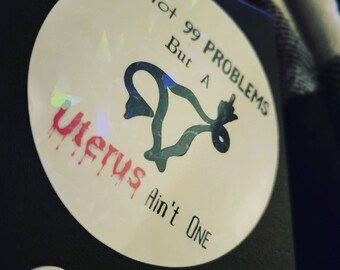 Bossy Girl Designs I've Got 99 Problems But a Uterus Ain't One Throw Pillow Multicolor 16x16 Bossy Girl Designs I've Got 99 Problems But a Uterus Ain't One Throw Pillow Multicolor 16x16