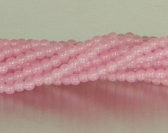30 Pieces Czech Bell Flower Milky Pink 8x6mm L-209 71010