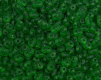 M5005, MATTE CHRYSOLITE, Superduo, 2 hole, 2.5x5mm green sd-35 Kumihimo lime Beadweaving,