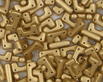 4-Hole 3-Hole Czech Bead, Telos\u00ae par Puca\u00ae 12 x 4 x 6 mm Paris Bead Jet Splash 15 count 23980-94401