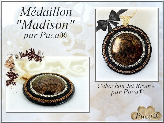 Cabochon Par Puca® - Paris Bead, Opaque Light Green Ceramic