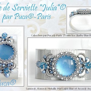 FREE! Julia Napkin Ring Pattern by par Puca - Paris, Free with Bead Purchase, Do NOT buy, See Materials list & order details in description