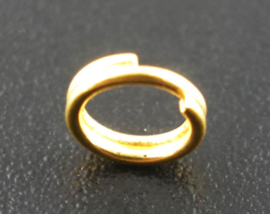 Double Loop Jump Ring, Split Open Jump Rings,8 Mm, Gold Plated Jump