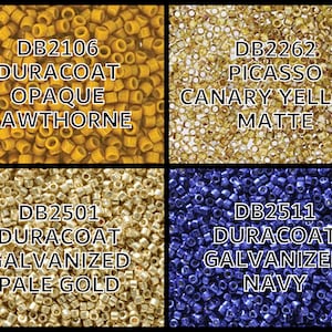 Miyuki, Delica Seed Bead, 11/0, DB2106, DB2262, DB2501, DB2511, 5 grams