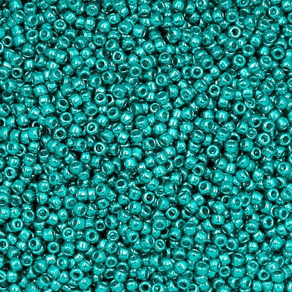 PermaFinish Galvanized Teal (Turquoise) Toho Seed Beads, Toho 15/o, (PF569), 9 grams