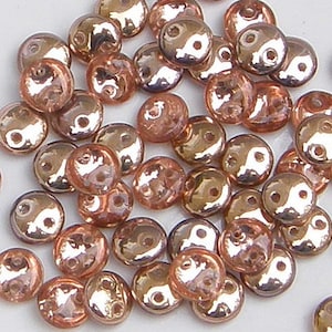 CzechMate Lentil, Apollo Gold, 2 Hole Bead, (27101)