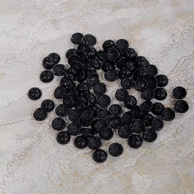 Black Bead Caps - Etsy