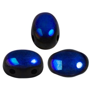 Perle Samos® par Puca®, Full Azuro, 2 trous, 25 unités, 7 x 5 mm, (23980-22200)