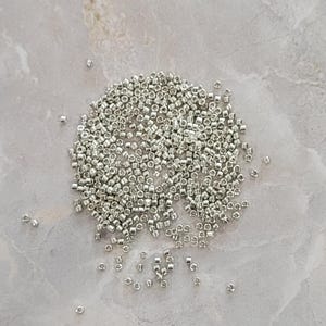 Miyuki Delica Bead, 11/0, Galvanized Silver, DB035, 5 grams