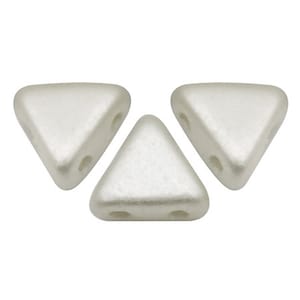 Kheops Par Puca, blanc pastel, perles de verre 2 trous (khp-02010-25001), 6 mm, 25 pièces