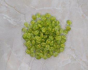 SuperDuo, Frozen Matte Hot Menthe, Perles 2 trous, (364-25-54208), 2,5 mm x 5 mm, 9 g