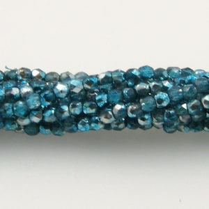 Fire Polish, Mirror Teal, 2 mm Round Bead, (K5513), 50 count