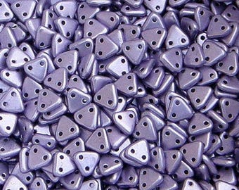 CzechMate Triangle, Saturated Metallic Ballet Slipper, 2 Hole Bead, 50 count