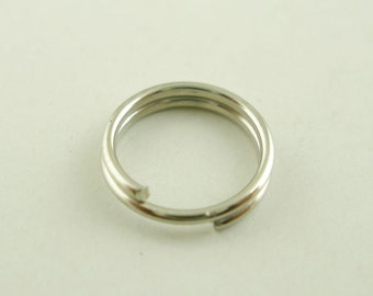 Double Loop Jump Ring, Split Open Jump Rings, 7 mm Jump Ring, Antique Silver Jump Ring, 100 count, (SR-7-AS)