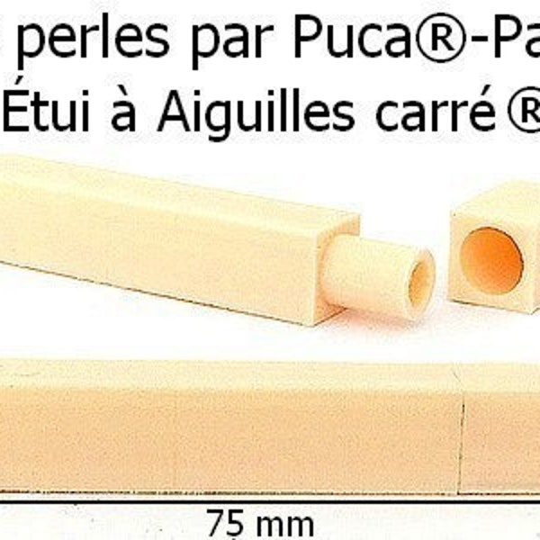 Square Needle Case (Etui a Aiguilles Carre par Puca), Les perles par Puca®-Paris, 7.5 cm x 12 mm, 1 ct.