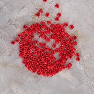 Toho 15/o Round Opaque Cherry Red Seed Bead,  (TR-15-45A), 10 grams