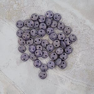CzechMate Lentil, Pacifica Elderberry, 2 Hole Bead, (PS1003),  50 count