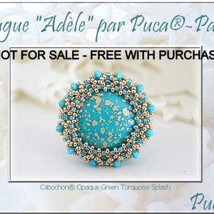 FREE! Adele Ring Pattern by par Puca - Paris, Free with Bead Purchase, Do NOT buy, See Materials list & order details in description