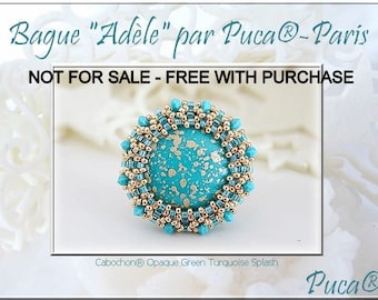 FREE! Adele Ring Pattern by par Puca - Paris, Free with Bead Purchase, Do NOT buy, See Materials list & order details in description