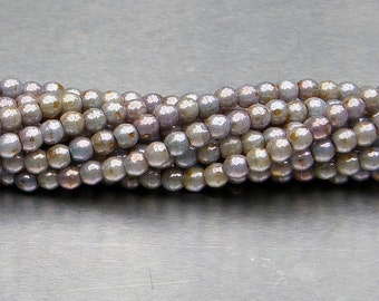 3mm Round Bead, Luster Opaque Green, Druk Bead, (P65431), 100 count