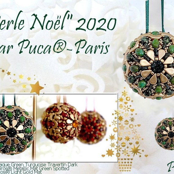 FREE! Perle Noel 2020 Ornament Pattern, Free with Bead Purchase, Do NOT buy, See Materials list & order details in description