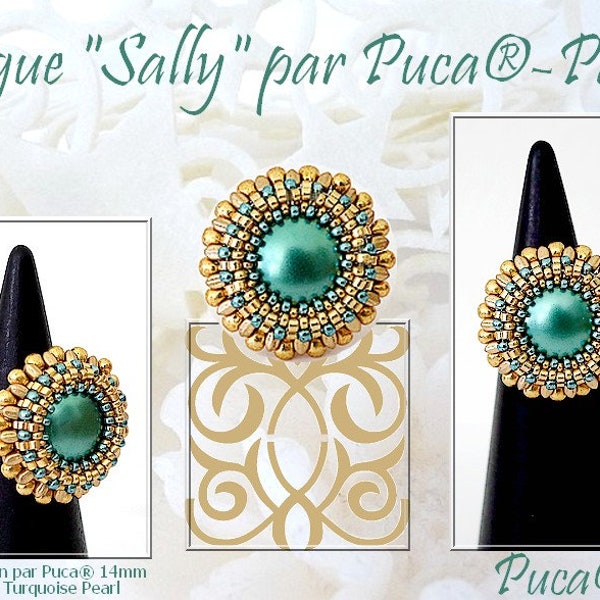 FREE! Sally Ring Pattern by par Puca - Paris, Free with Bead Purchase, Do NOT buy, See Materials list & order details in description