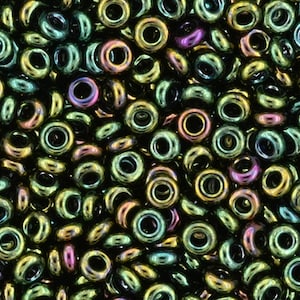 Demi Rounds, 11/o Toho Seed Bead, Higher Metallic Iris Olivine, (TN-11-508), 2.5&quot; tube, approx. 7.8 grams
