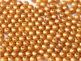 3mm Round Bead, Pastel Amber, Druk Bead, (5-03-25003), 100 count