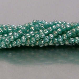3mm Melon Bead, Luster Iris Atlantis Green, Czech Glass Bead, (LR52060), 50 count