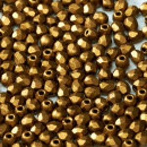 Fire Polish Beads, 4mm, Saturated Metallic Tawny Port, 50 Pieces ...