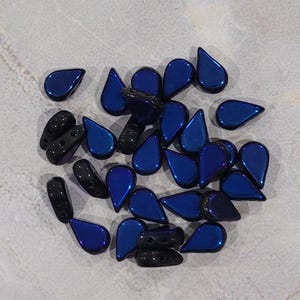 Perle Amos par Puca, Full Azuro, 2 trous, 30 unités, 5 x 8 mm. (23980-22200)