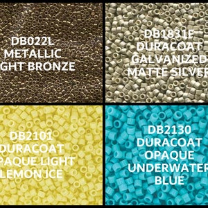 Miyuki, Delica Seed Bead, 11/0, DB022L, DB1831F, Db2101, Db2130, 5 grams