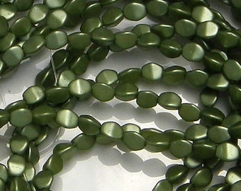 Pinch Bead, Pastel Olivine, 50 ct, 5 x 3 mm, (25034)