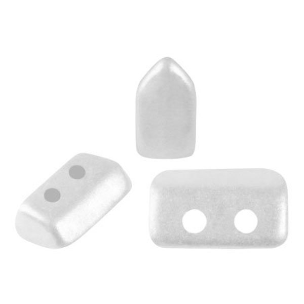 Piros® par Puca® - Paris Bead, Pastel White, 2-Hole, 10 grams, 5 x 3 x 2 mm, (02010-25001)