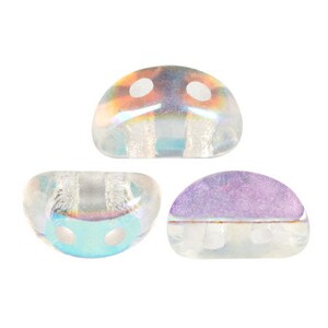 Perle Kos par Puca, Cristal AB, 2 trous, 50 pièces, 6 x 3 mm, 00030-28701
