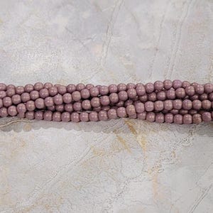 4mm Round Bead, Pacifica Fig, Druk Bead, (5-04-PS1008), 100 count