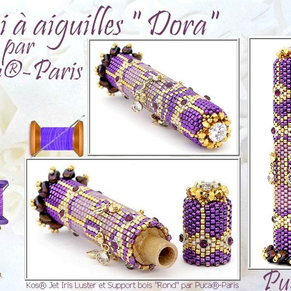 FREE! Dora Needle Case Pattern by par Puca - Paris, Free with Bead Purchase, Do NOT buy, See Materials list & order details in description