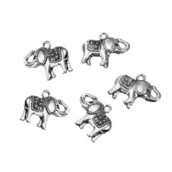 Collana con elefante origami, ciondolo geometrico in argento